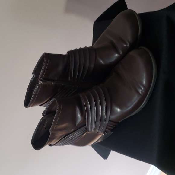 Comfort Plus Brown Ankle Boots - Picture 1 of 6